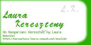 laura kereszteny business card